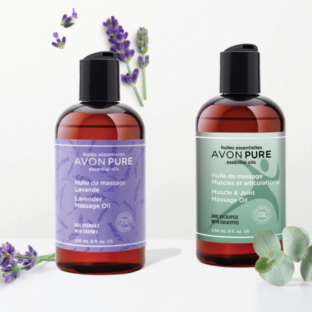 Avon Pure -Duo massage oil with Eucalyptus+lavander